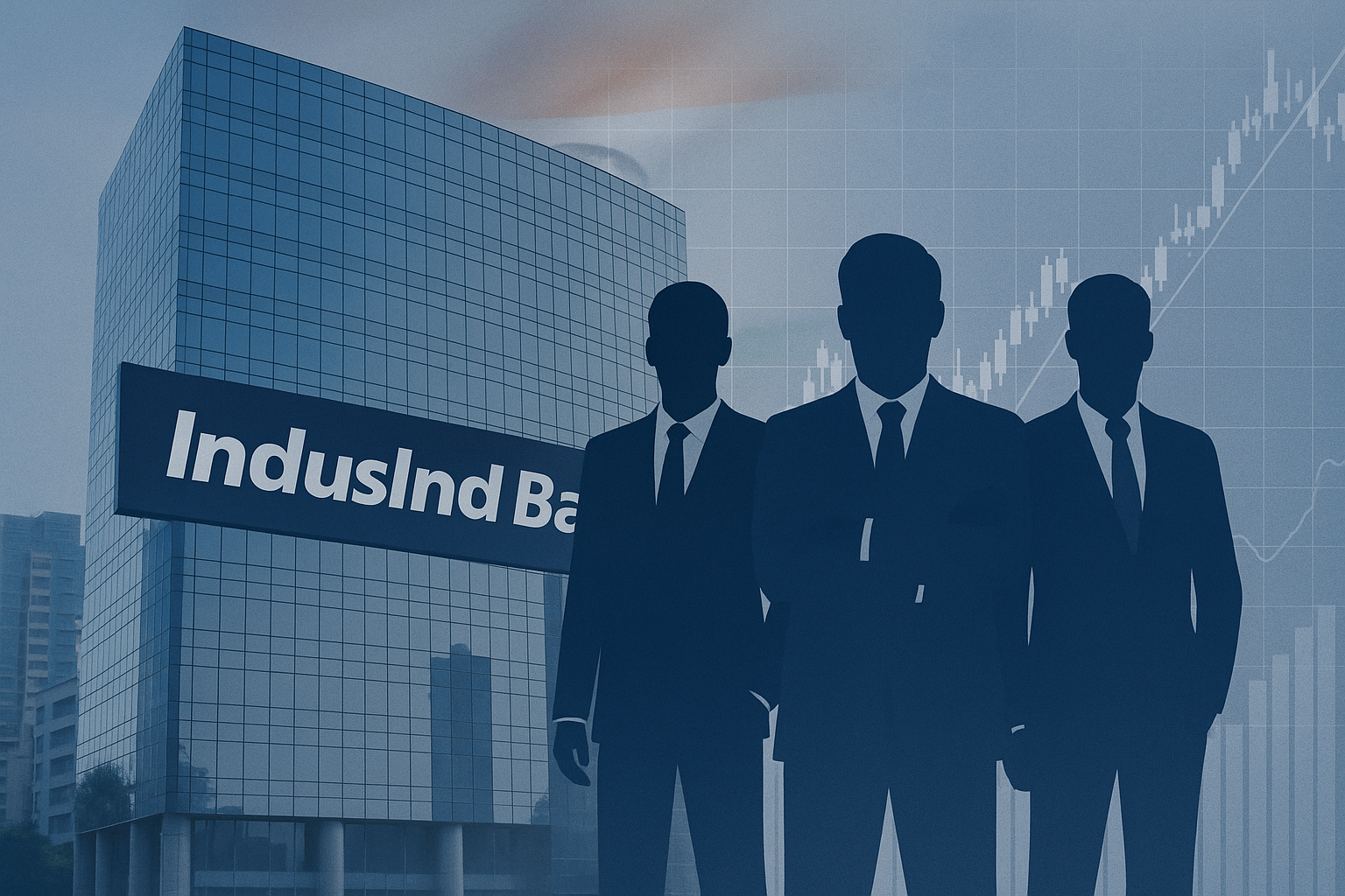 IndusInd Bank with candidate silhouettes