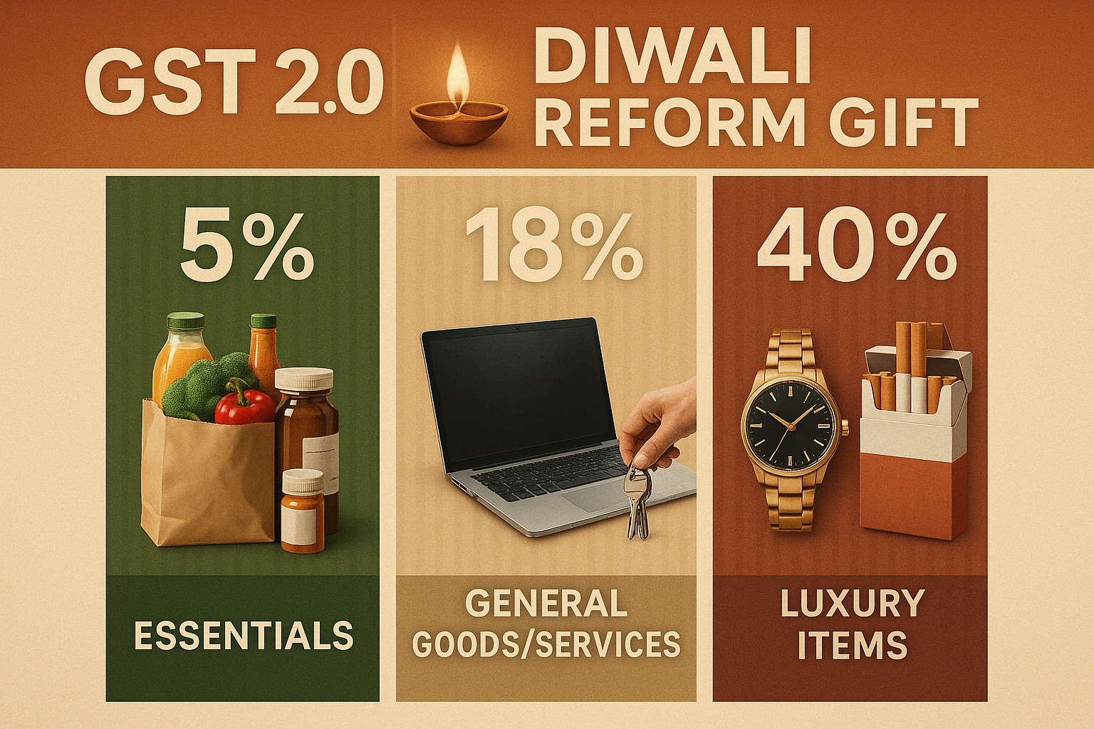 PM's Diwali Gift: India's GST Set to Be Simplified to Just Two ...
