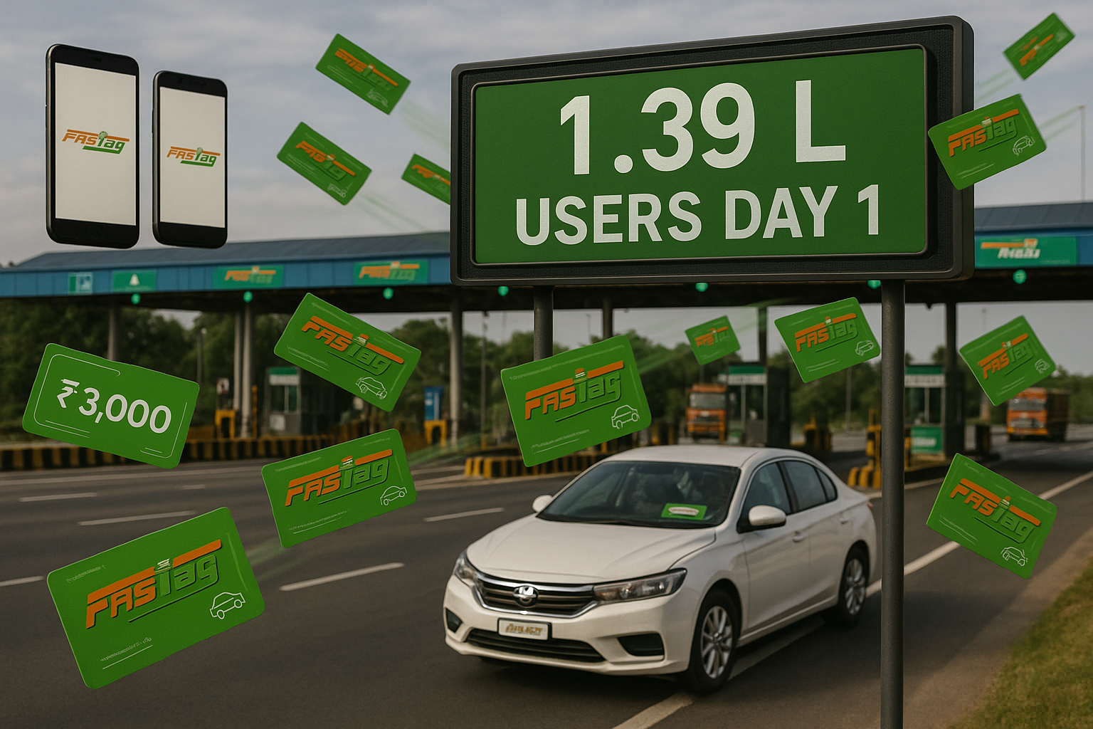 Launch-Day Rush: 1.4 Lakh Users Opt for INR 3,000 FASTag Annual Pass