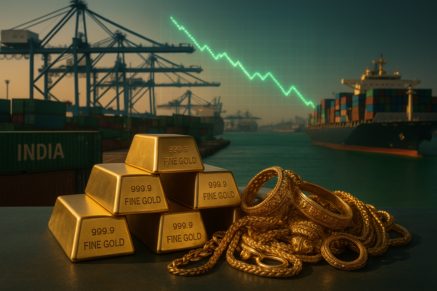 India’s Trade Deficit Narrows to $26.1 Billion Despite Rising Gold Demand