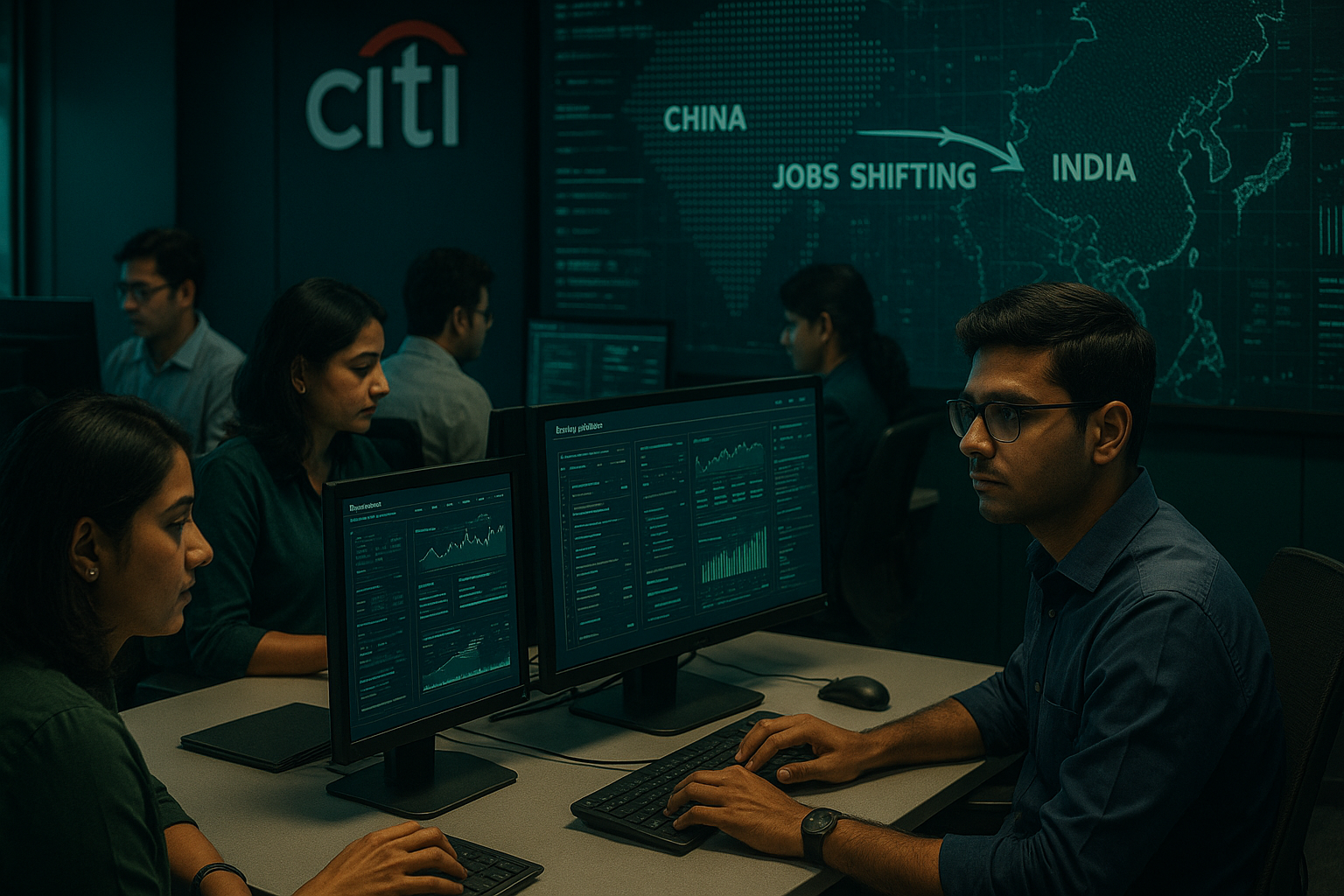Citigroup Relocates 1,000 Tech Jobs from China to India Amid Global Overhaul