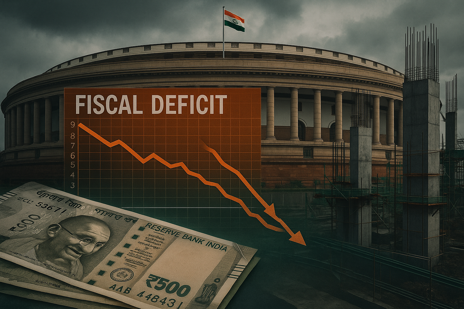 India’s Fiscal Deficit Hits ₹5.98 Lakh Crore in April–August, 38% of FY26 Target