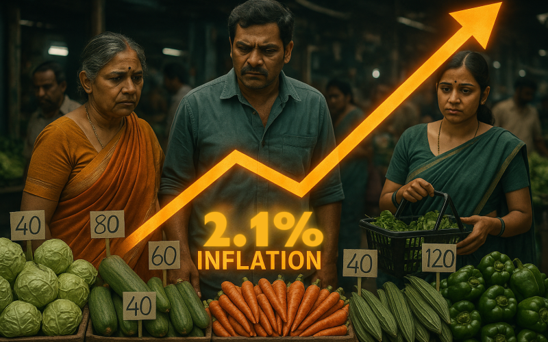 Retail Inflation Rises to 2.1% in August on Soaring Food Prices