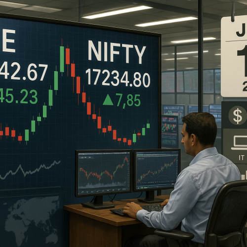 Markets End Flat Amid Volatility as IT, Banks Weigh on Indices