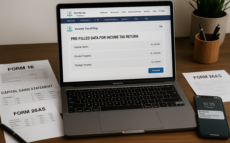 ITR-2 Enabled for Online Filing with Pre-filled Data: A Boost to Tax Filing Convenience