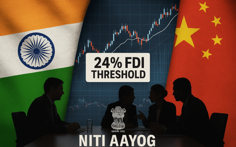 NITI Aayog Recommends Easing FDI Norms for Chinese Firms: Strategic Recalibration in the Works