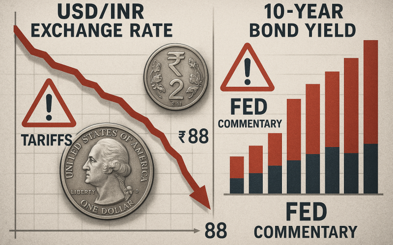 Bonds & Rupee Under Pressure Amid Trump’s 25% Tariff Threat & Hawkish Fed Signals