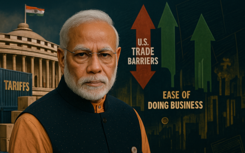 Modi Leverages Trump’s Tariffs to Push Tax Cuts and Red-Tape Reforms
