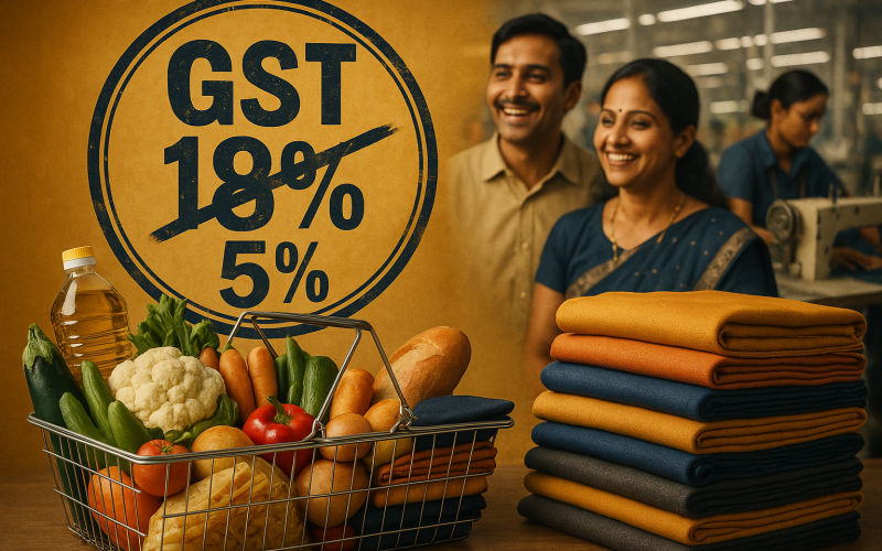 GST Cut on Food and Textile Items Likely as Government Eyes Relief for Consumers and Industry