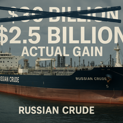 India’s Gains From Russian Oil Imports Overstated, Real Benefit Only $2.5 Billion