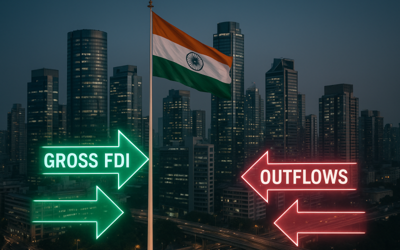 India’s Gross FDI Stays Robust in May–June, But Net Inflows Show Signs of Moderation