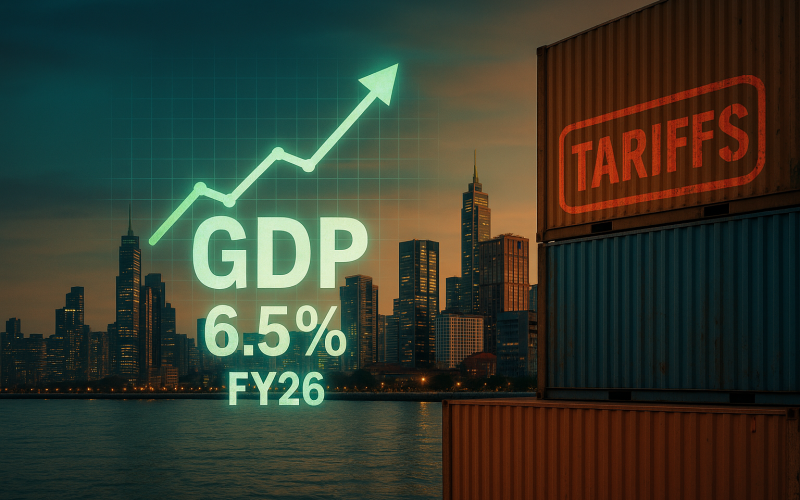 India’s Economy Projected to Grow 6.5% in FY26, But Tariff Tensions Loom: Bank of Baroda