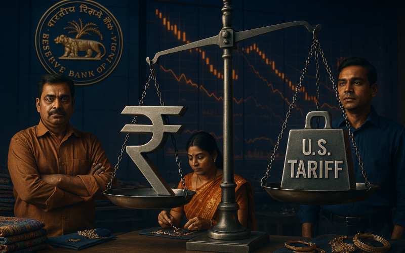 Indian Exporters Urge RBI to Allow a Weaker Rupee to Offset U.S. Tariff Impact