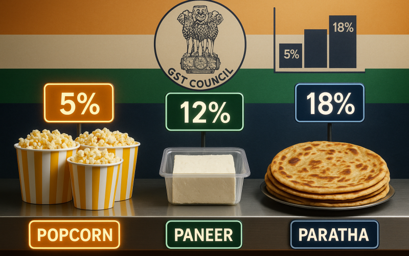 New GST Rates Aim to End Confusion Over Popcorn, Parathas, and Paneer