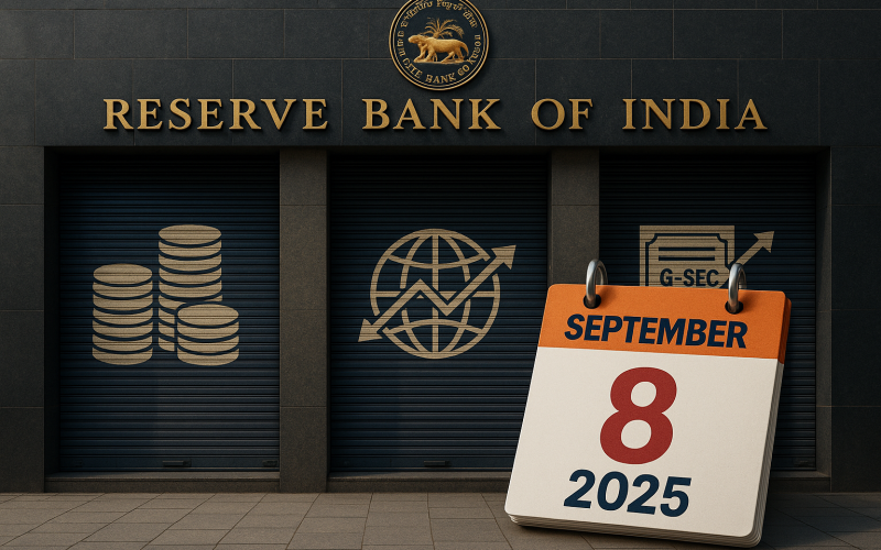 RBI Announces Closure of Money Markets, Forex, and G-Sec Deals on September 8