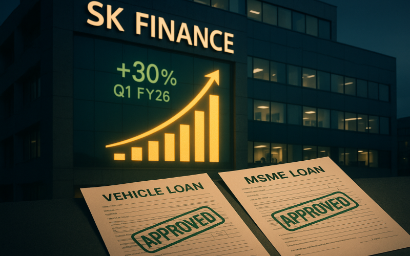 SK Finance Q1 Net Profit Surges 30% to ₹87.59 Crore