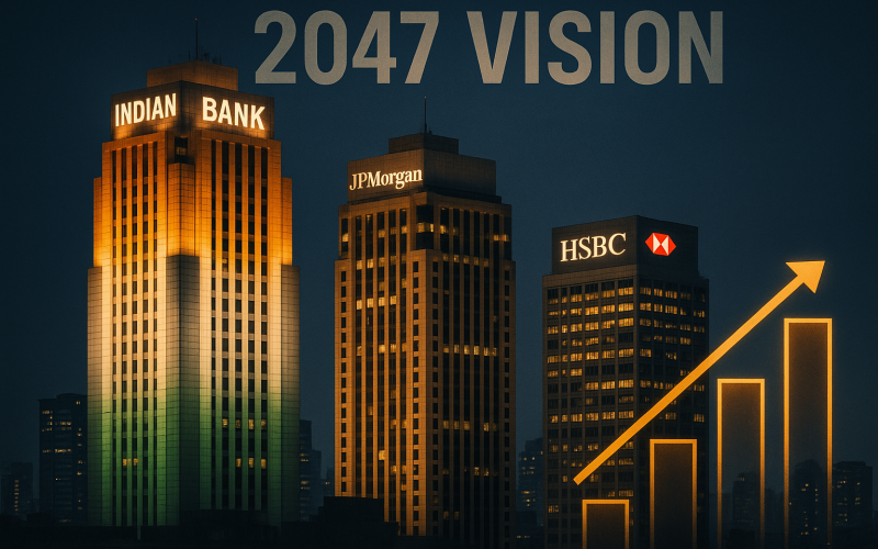 India Targets Two Public Sector Banks in World’s Top 20 by 2047