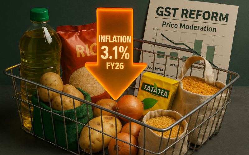 Inflation Expected to Ease to 3.1% in FY26 as Tax Cuts Take Effect: BoB Report
