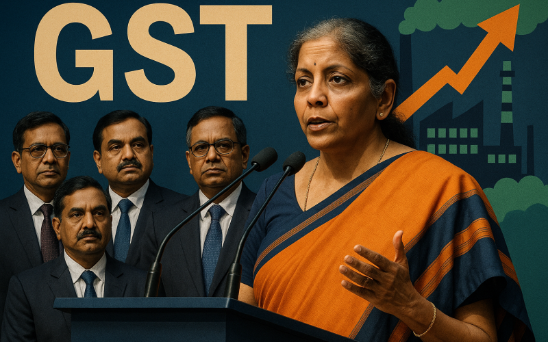 Sitharaman Urges India Inc to Shed Hesitation and Invest as GST Reforms Boost Liquidity