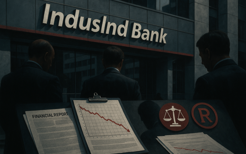 IndusInd Bank Faces ₹2,000 Crore Losses as Ex-CFO Flags Accounting Irregularities and Insider Trading