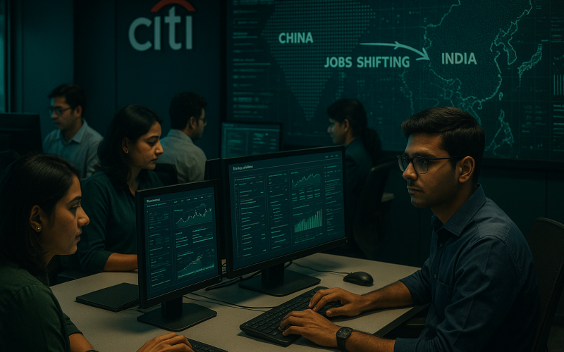 Citigroup Relocates 1,000 Tech Jobs from China to India Amid Global Overhaul