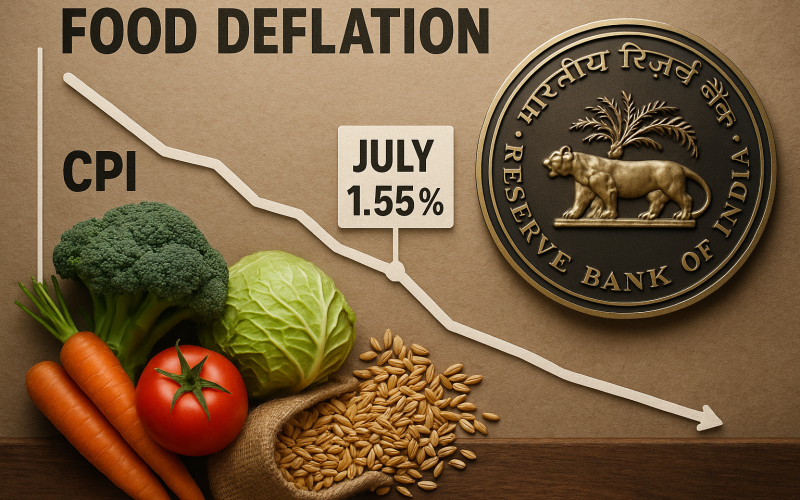 Retail Inflation Slips to an 8-Year Low of 1.55% in July