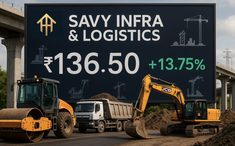 Savy Infra & Logistics Makes Solid Debut, Shares List at ₹136.50 – 13.75% Premium from IPO Price