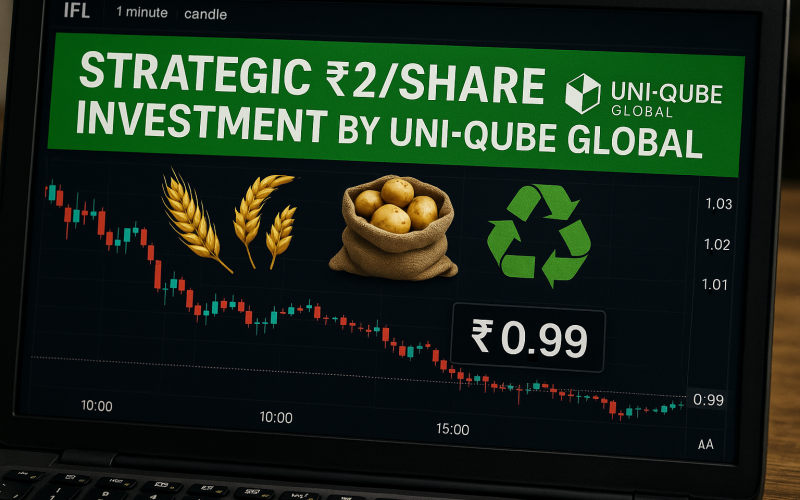 IFL Enterprises Stock Surges on Singapore-Based UniQube Investment; Hits ₹0.99 Upper Circuit